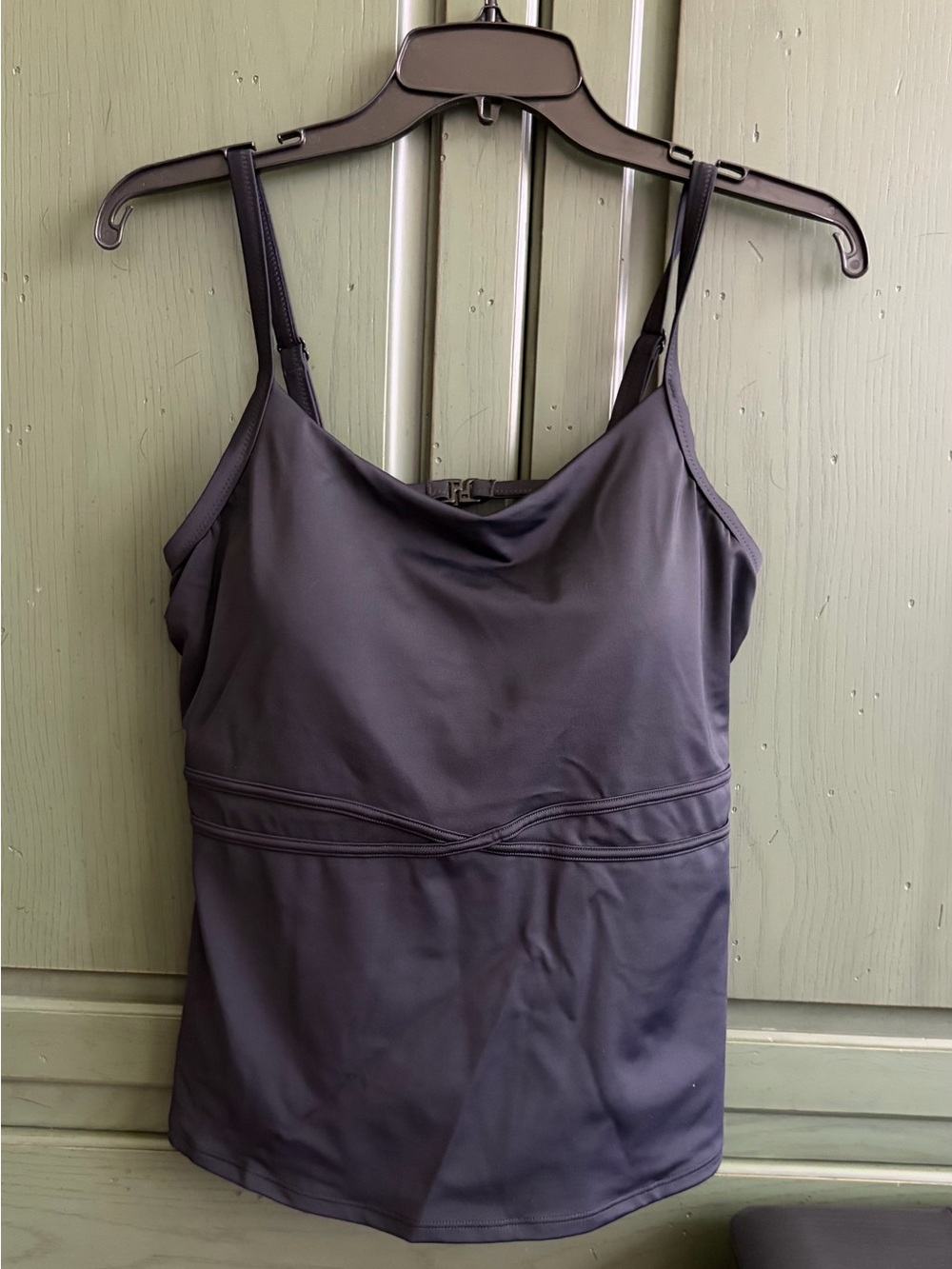 L.L. Bean Black Adjustable-Strap tankini size 14. EUC